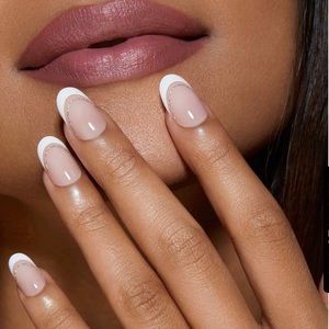 Static Nails - MODERN FRENCH ROUND DIAMOND EFFECT